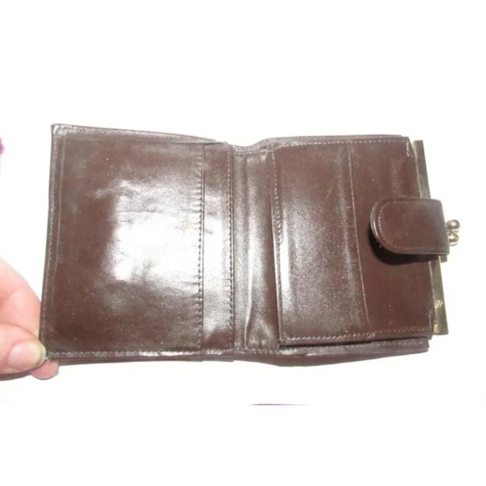 Christian Dior Brown Trotter Print Vintage Wallet and Coin Purse